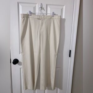 Banana Republic off white wide leg pants size 12.